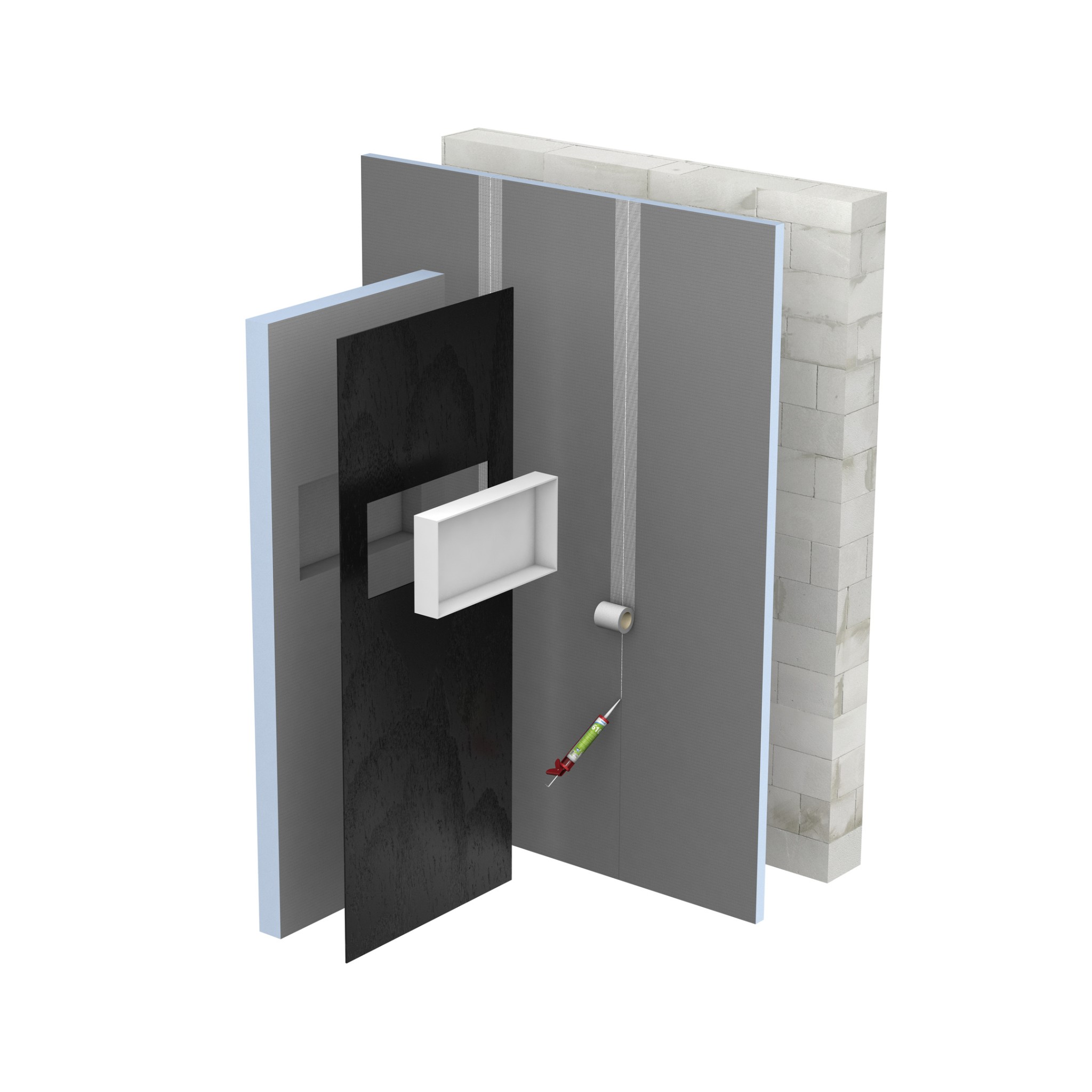 Wedi Sanwell Wandelement met Nis